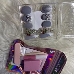 Stiletto And Square Chrome Dipped Press On