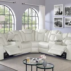 Brand New! 3-PC  Power Reclining Sectional (Bluetooth)