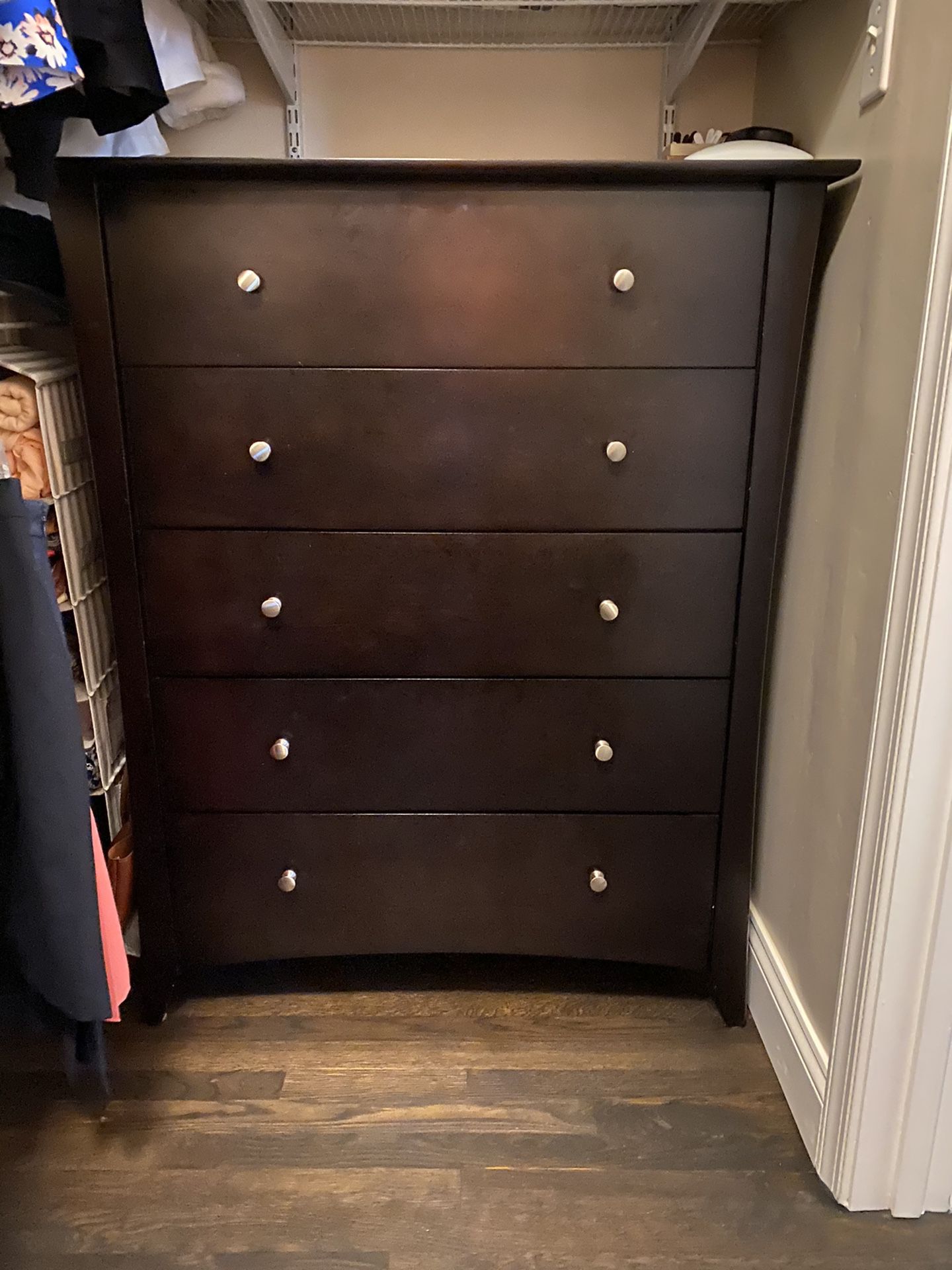 Dark Wooden Bedroom Set (Dresser and Nightstand)
