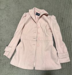 Charlotte Russe Light Pink Button-Up Coat Small