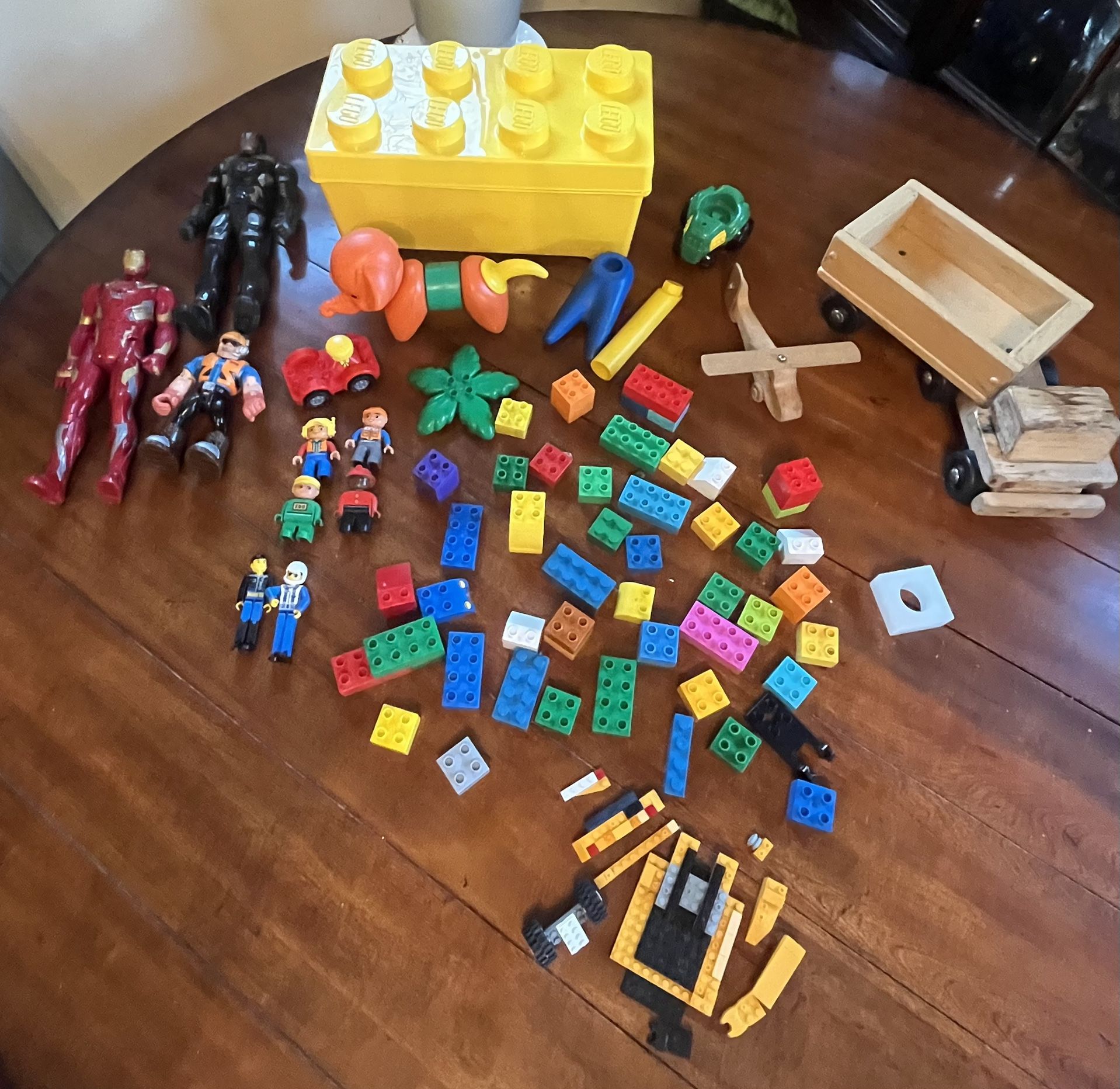 Large Collection of Lego Duplo Building Blocks, Action Figures, Wood Toys and More