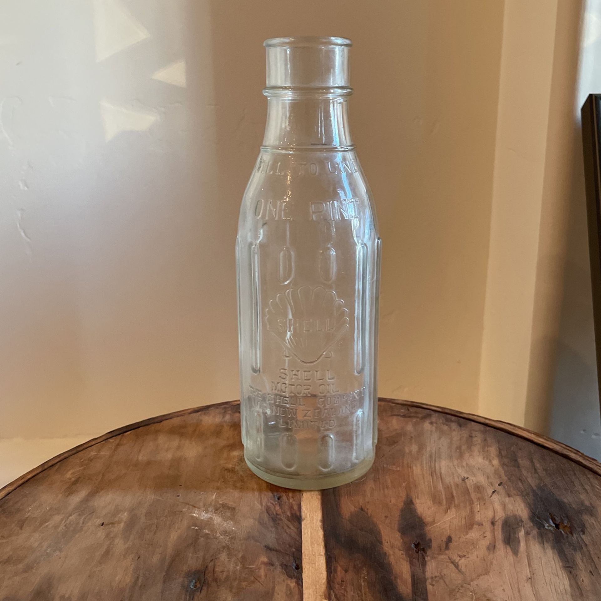 Motor Oil Shell Glass Bottle