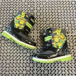 Toddler Kids Size 10C Ninja Turtles Snow Boots Winter Warm Waterproof 