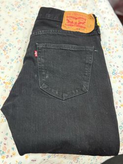 Levi - 501 Jeans - Black - W 34 - L has been altered