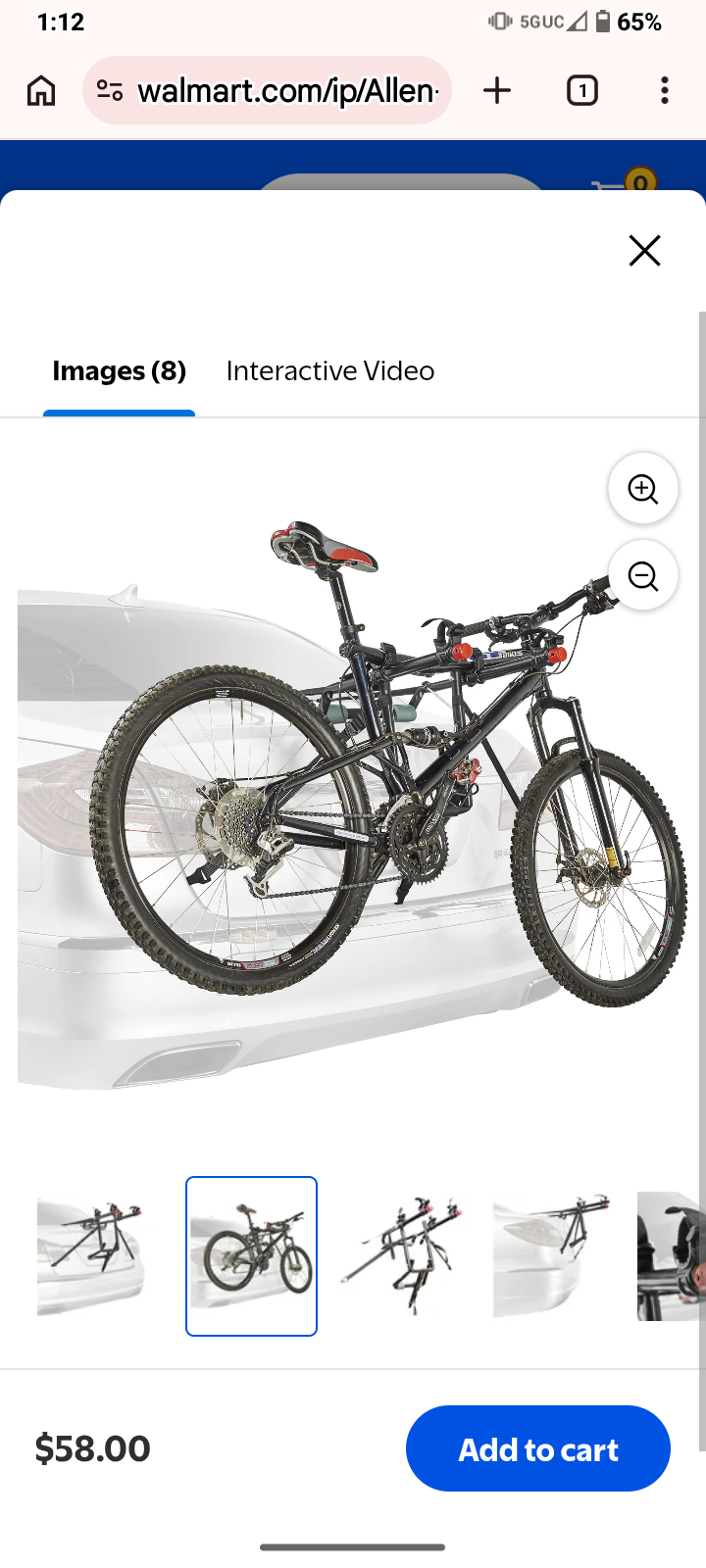 Allen bike rack for 2 bikes