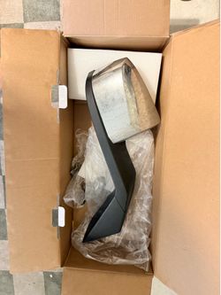 Hood mirror for a Volvo semi truck passenger side