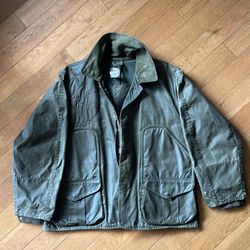 Filson Mens 435 Shelter Tin Cloth Waterfowl Wading Jacket Canvas Size M USA