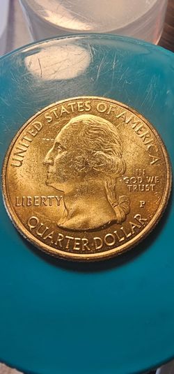 USA  HOMESTEAD QUATER  2015 P ,AN ERROR GOLDEN COLOR.