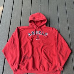 Vintage Anaheim Angels Hoodie Men 2XL XXL NIKE Pullover Sweatshirt