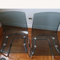 Light Gray Clear Chair Set Of 2