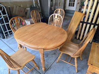 Oak table set needs refinish