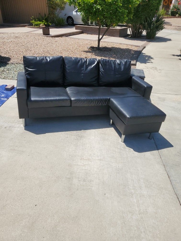 Black Leather Couch