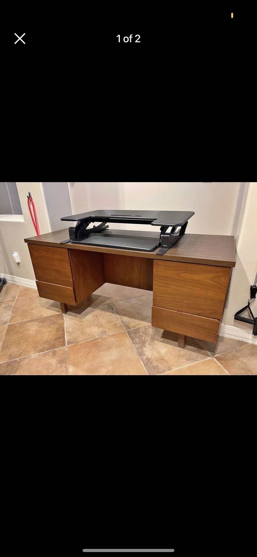 Super Clean Work Desk And Adjustable Computer Stand