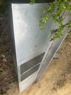 Stainless steel double sink and counter