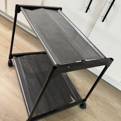 Rolling Shoe Rack 2 Tier 