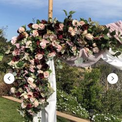 Faux Flowers Wedding Archway Swag