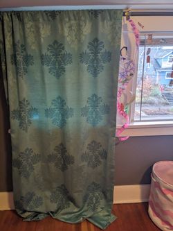 Greenish Turquoise Curtains