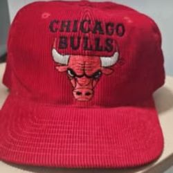Vintage 90’s Chicago Bulls Corduroy SnapBack Hat  Cap Twins Enterprises