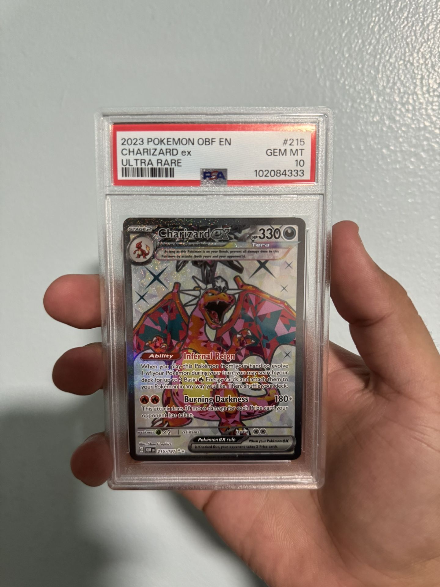 PSA 10 Charizard 215/197 (Obsidian Flames)