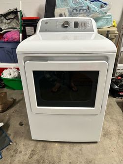 GE White Front-Load Dryer