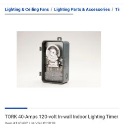 Tork 120v  Indoor Timer 