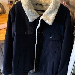 New Mens Levi’s Corduroy Navy Blue Jacket 