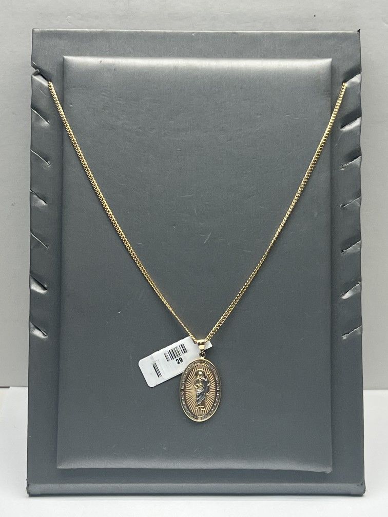 Gold Chain With Charm 14k 22 Inches (455/29)