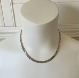 Vintage Miami Cuban Link style 925 Sterling Silver men/women Short Chain