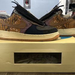  Nike Air Force 1 Low x Travis Scott Cactus Jack Shoes