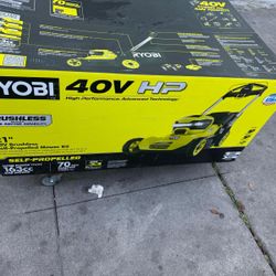 Lawnmower ryobi self propelled new come w 2 batteries and fast charger new $280