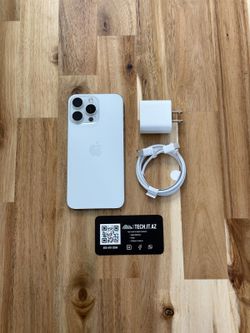 📱 iPhone 15 Pro Max | 256GB | White Titanium | Cricket Only | Hablo Español 