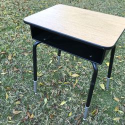 Wood Top School Desk