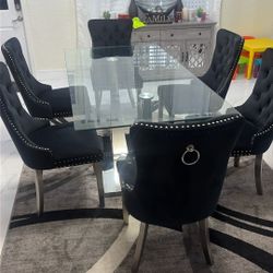 Glass Table  With chairs 