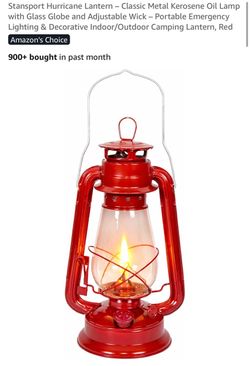 6 Pack Stansport Hurricane Lantern – Classic Metal Kerosene Oil Lamp