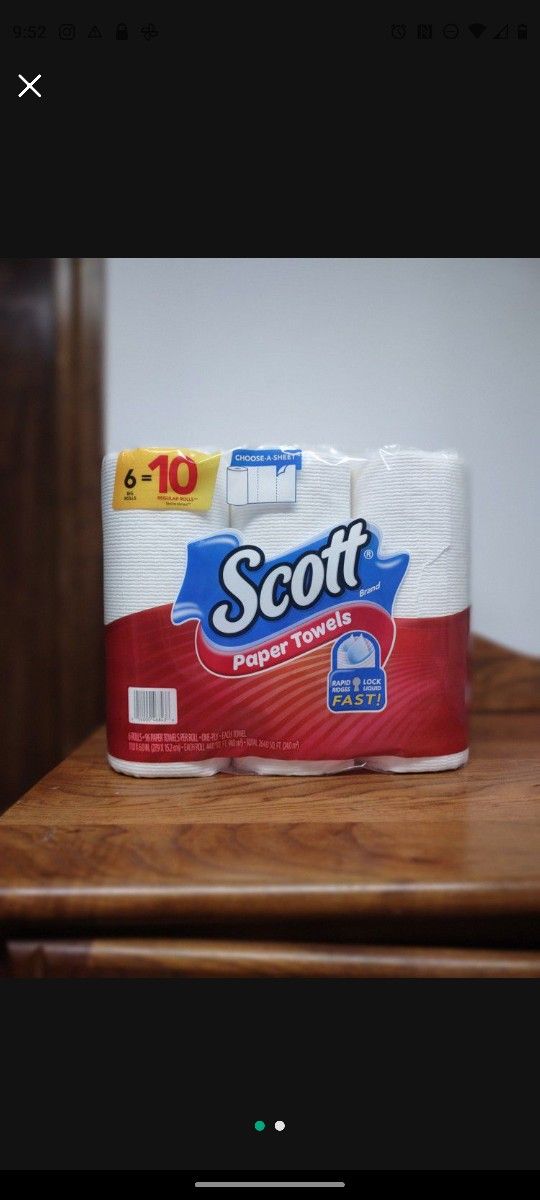 SCOTT PAPER TOWELS 6=10 (NEW)