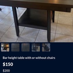 Table with or without chairs