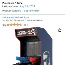 Terminator 2 1 Up Arcade Game 