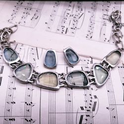 Faceted Glass Chunks Necklace