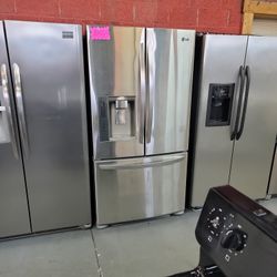 LG Refrigerator French Door Stainless Steel 36" Used