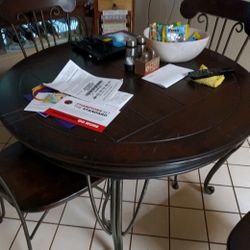 Table With Sideboard And  Hutch