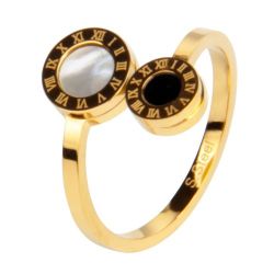Stainless Steel Fashion Women's Jewelry Brand Numerais Design Rings AccessoriesElevate your style with these stunning stainless steel fashion rings fr