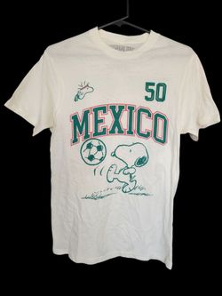 Womens White Peanuts Snoopy Mexico T-Shirt