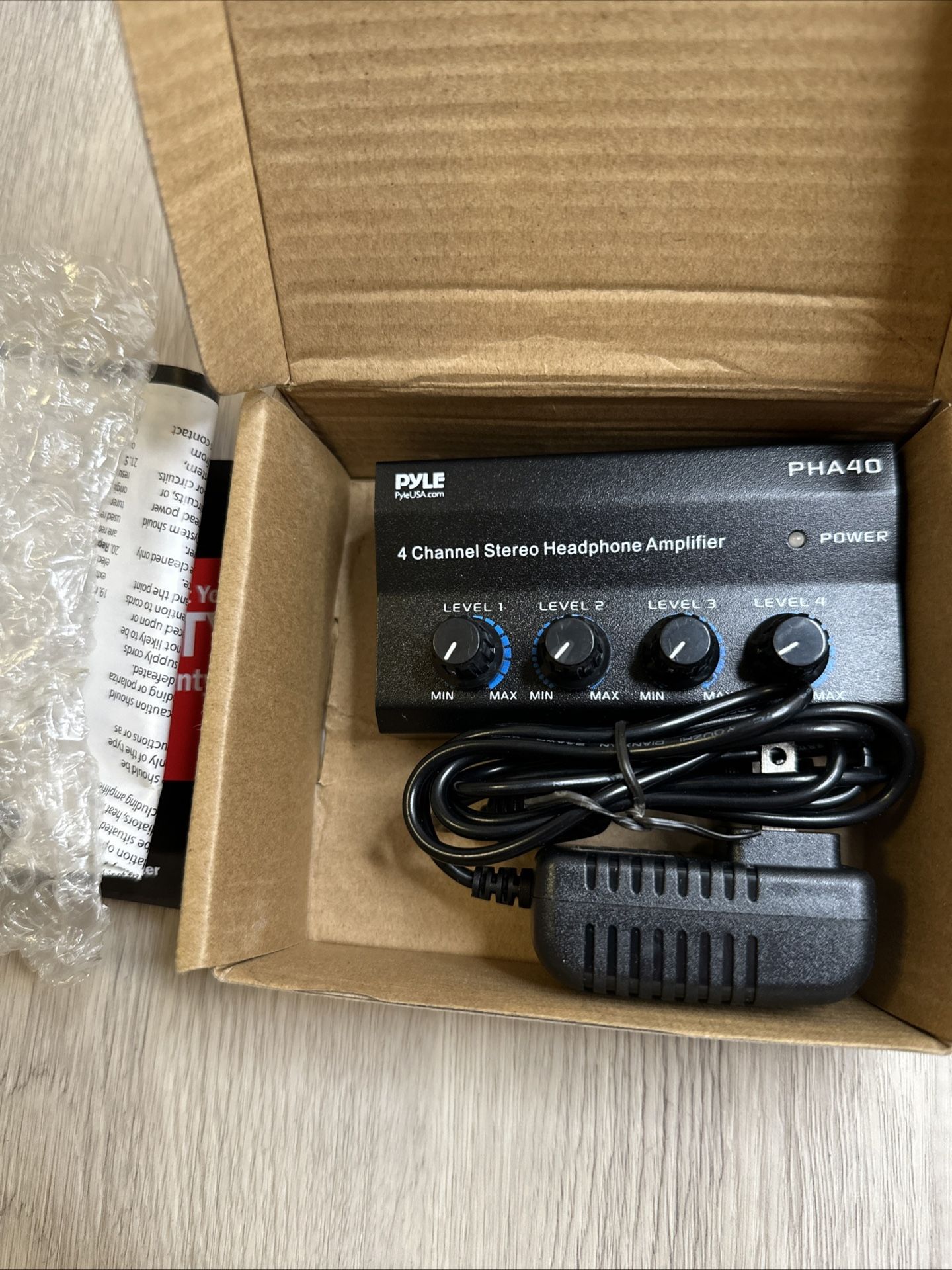 Pyle PHA40 4 Channel Stereo Headphone Amplifier
