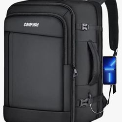 40 to 50L Travel Backpack for Women Men, Extra Large Backpack Expandable Airplane Approved Bag for 17 Inch Laptop, Water Resistant Lightweight Compute