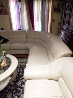 Leather sectional for sale lightly used it's always sitting my family room it's just my husband and I but my sectional is for sale$700 of best offer
