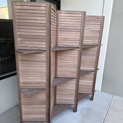 New In Box 6 Panel 67x16 Inches Each Panel Wooden Privacy Wall Home Decor Office Room Divider Vintage White Or Brown Color