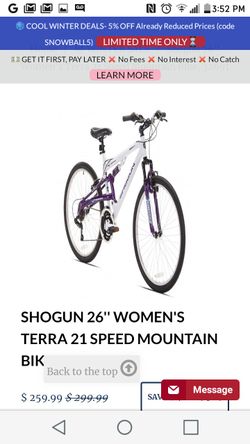 Shogun 21 speed hotsell 26 terra bike