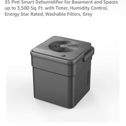 Midea Cube Dehumidifier with Pump and Drain Hose - 35 Pint Smart Dehumidifier