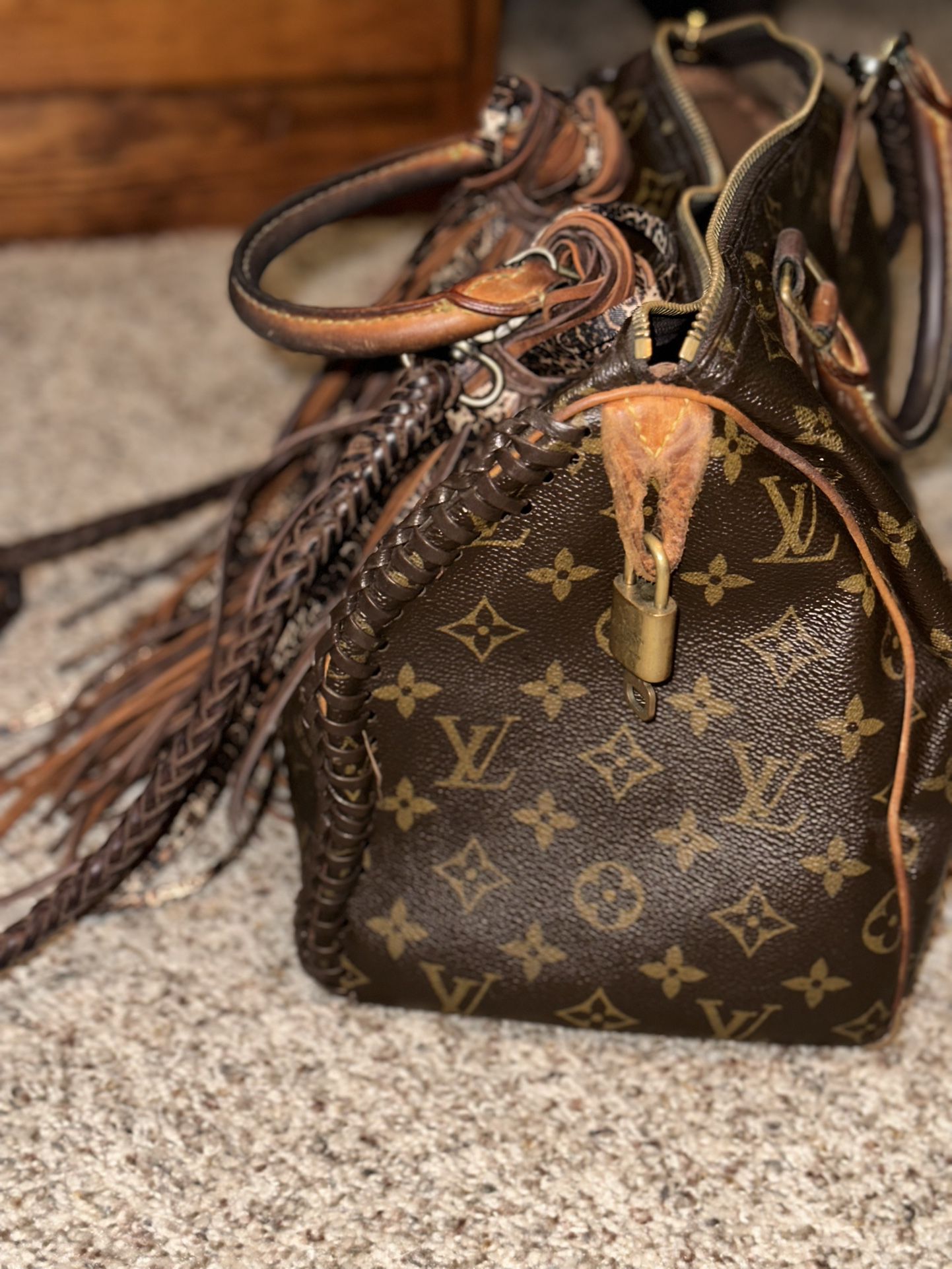 Louis Vuitton, Bags, Vintage Boho Fringe Louis Vuitton Bag Speedy