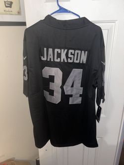 Size L Bo Jackson black & grey NFL jersey 